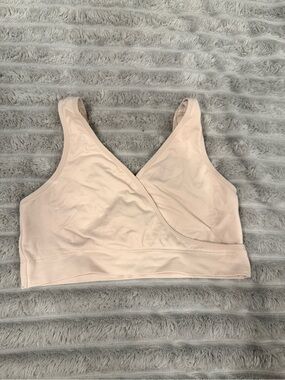 Auden Light Nude Wrap-Front Unlined Nursing Bralette